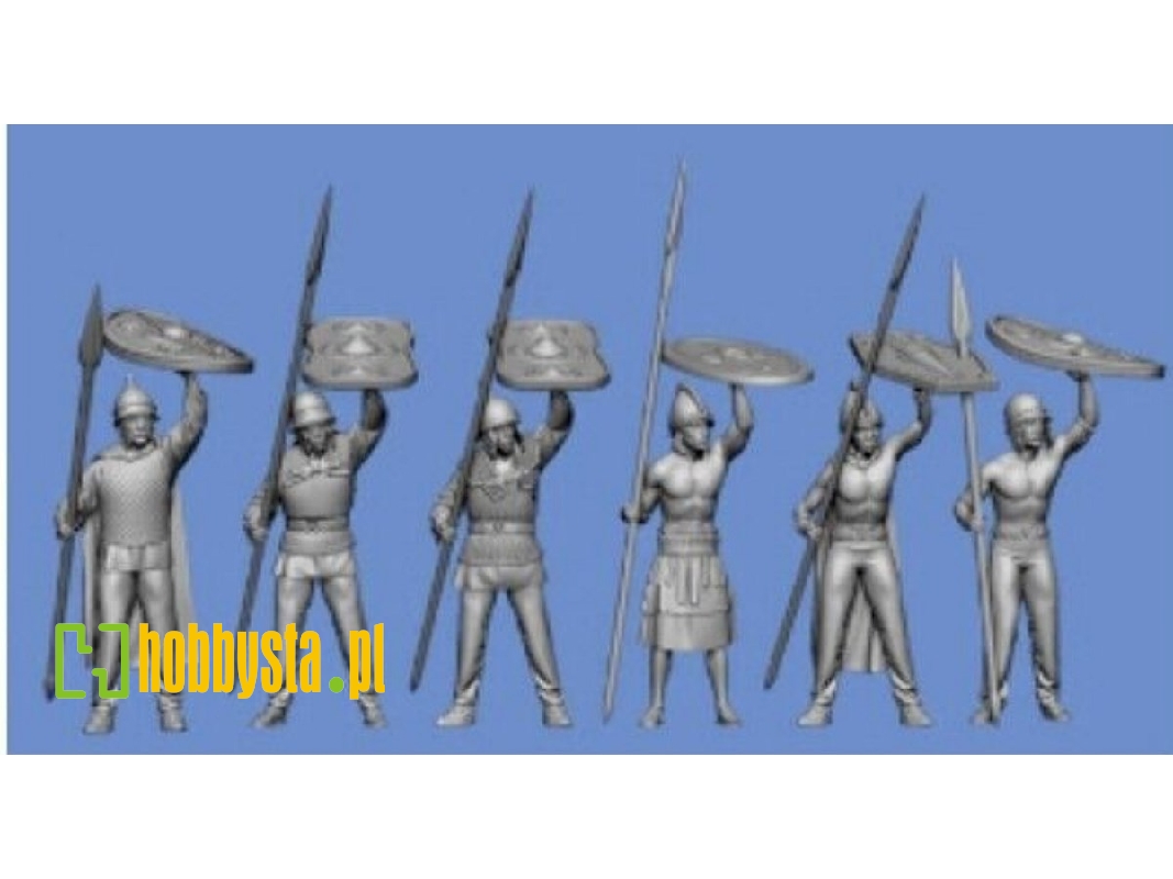 6 Celts Standing With Spear, Shield Wall, 3rd Row - image 1