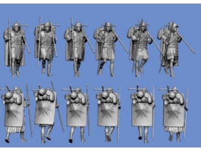 6 Roman Legionnaires On The March - image 1