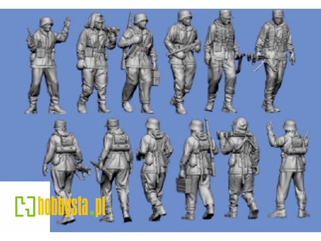 6 Waffen Ss Grenadier Walking In Winter Uniform, Russia - image 1