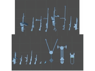Russian Wwii Infantry Weapon Set - image 1