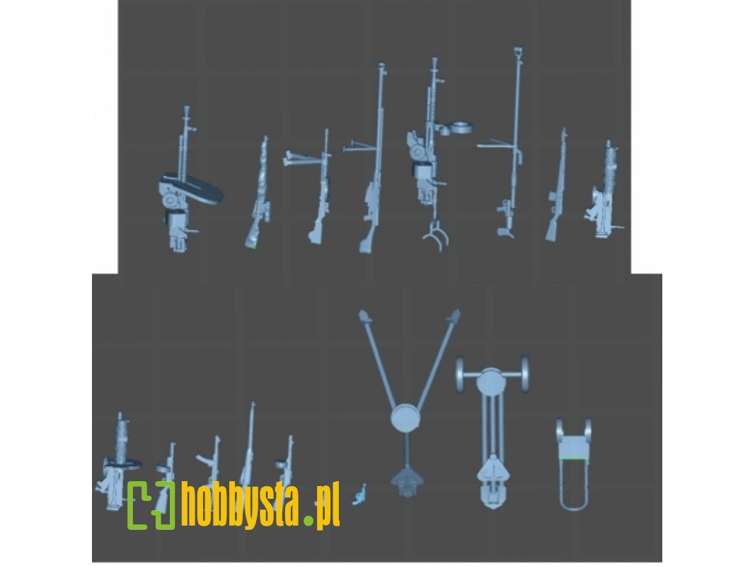 Russian Wwii Infantry Weapon Set - image 1