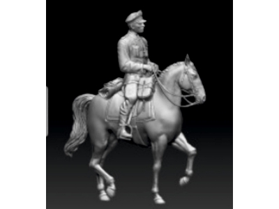 German Wwii Waffen Ss Officer On Horse - image 1