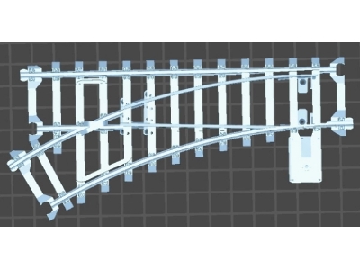 Railway Switch (Left / 3d-printed) - image 1