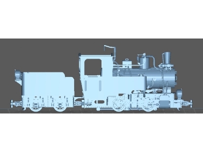 Henschel Light Railway (Feldbahn) Small Steam Locomotive With Tender Type Hb 0-6-2t (3d-printed) - image 1