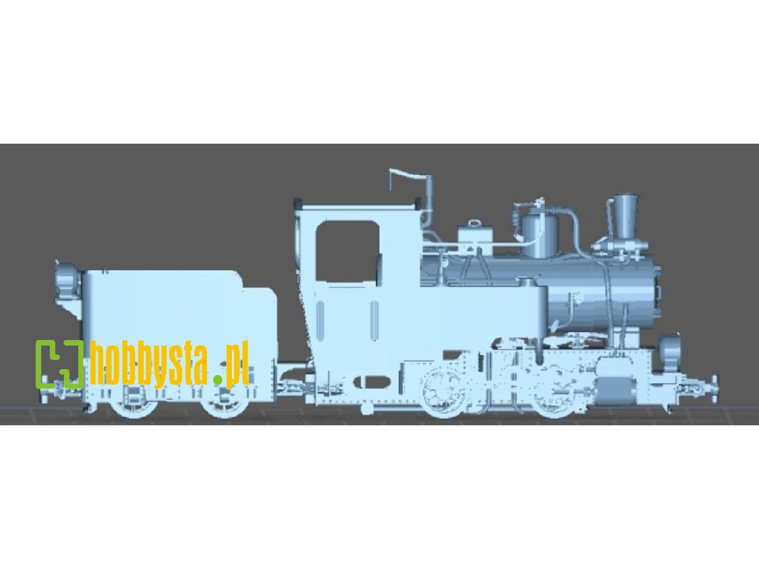 Henschel Light Railway (Feldbahn) Small Steam Locomotive With Tender Type Hb 0-6-2t (3d-printed) - image 1