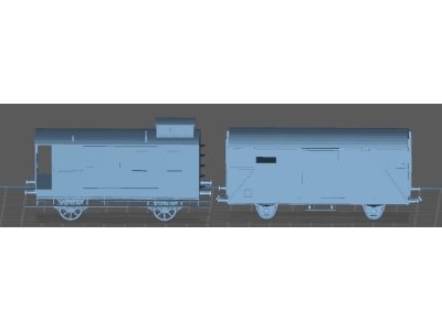 Narrow Gauge Baggage Wagon And Goods Wagon (3d-printed) - image 1