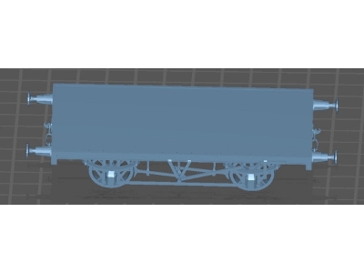 Narrow Gauge 2 Flat Wagon (3d-printed) - image 1