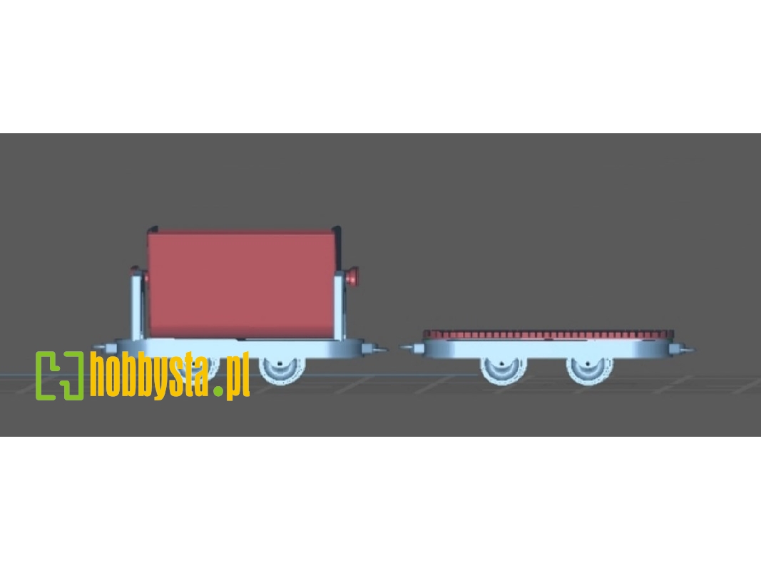 Light Railway (Feldbahn) Narrow Gauge 3 Tilting Ears And 3 Flat Wagons (3d-printed) - image 1