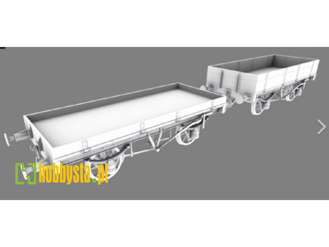 2 Flat Wagons High Side And Flat Side - image 1