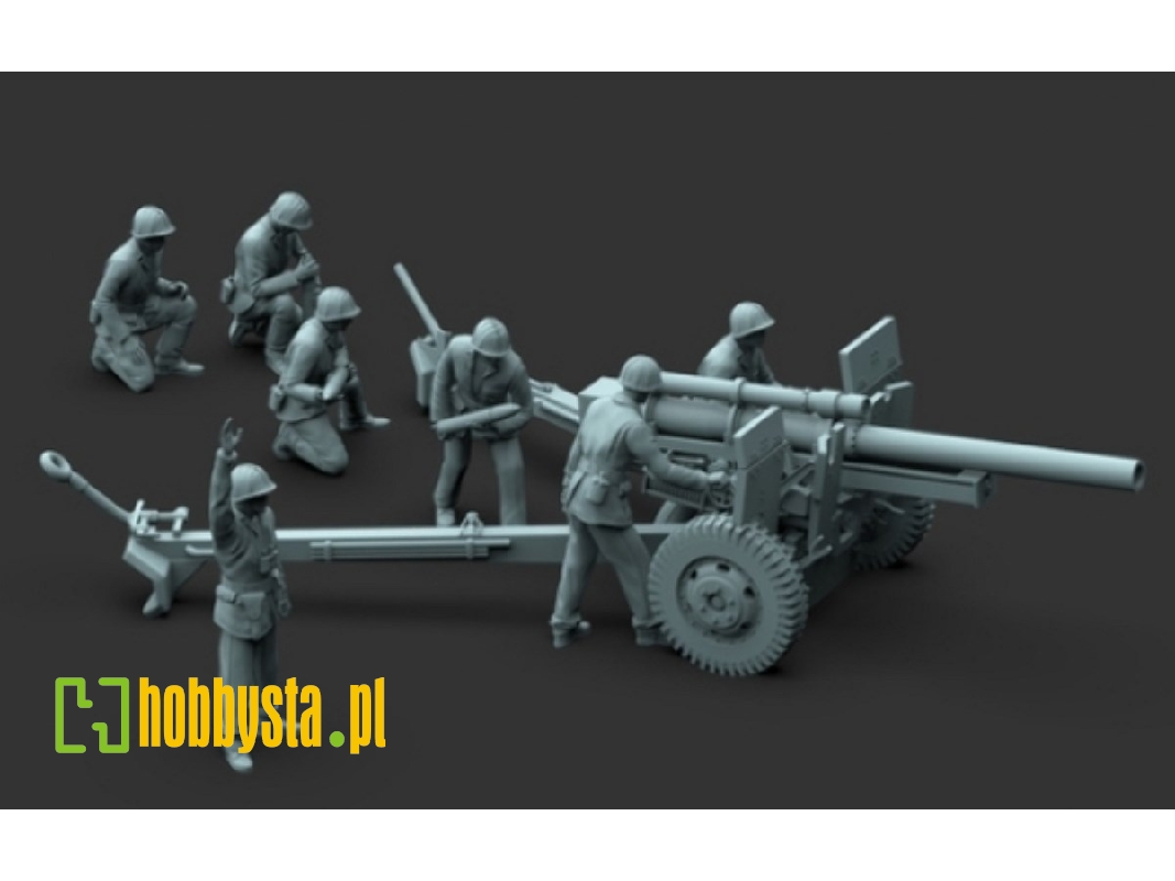 7 Man Operator Usa 105 Mm Howitzer M1a1 (7 Figures / 3d-printed) - image 1