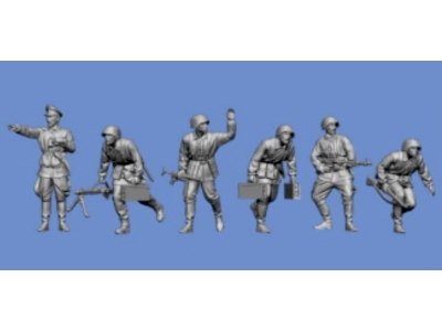 Waffen Ss Grenadiers Kursk No.2 (6 Figures / 3d-printed) - image 1