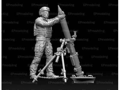 Modern Us Soldier With 120 Mm Grenade Launcher - image 1