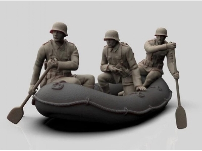 German Inflatable Boat With 3 Storm Pioneers - image 1