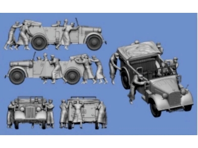 Horch With 6 German Soldiers Pushing - image 1