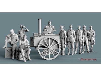 German Field Kitchen And 9 Soldiers - image 1