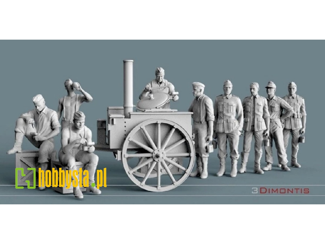 German Field Kitchen And 9 Soldiers - image 1