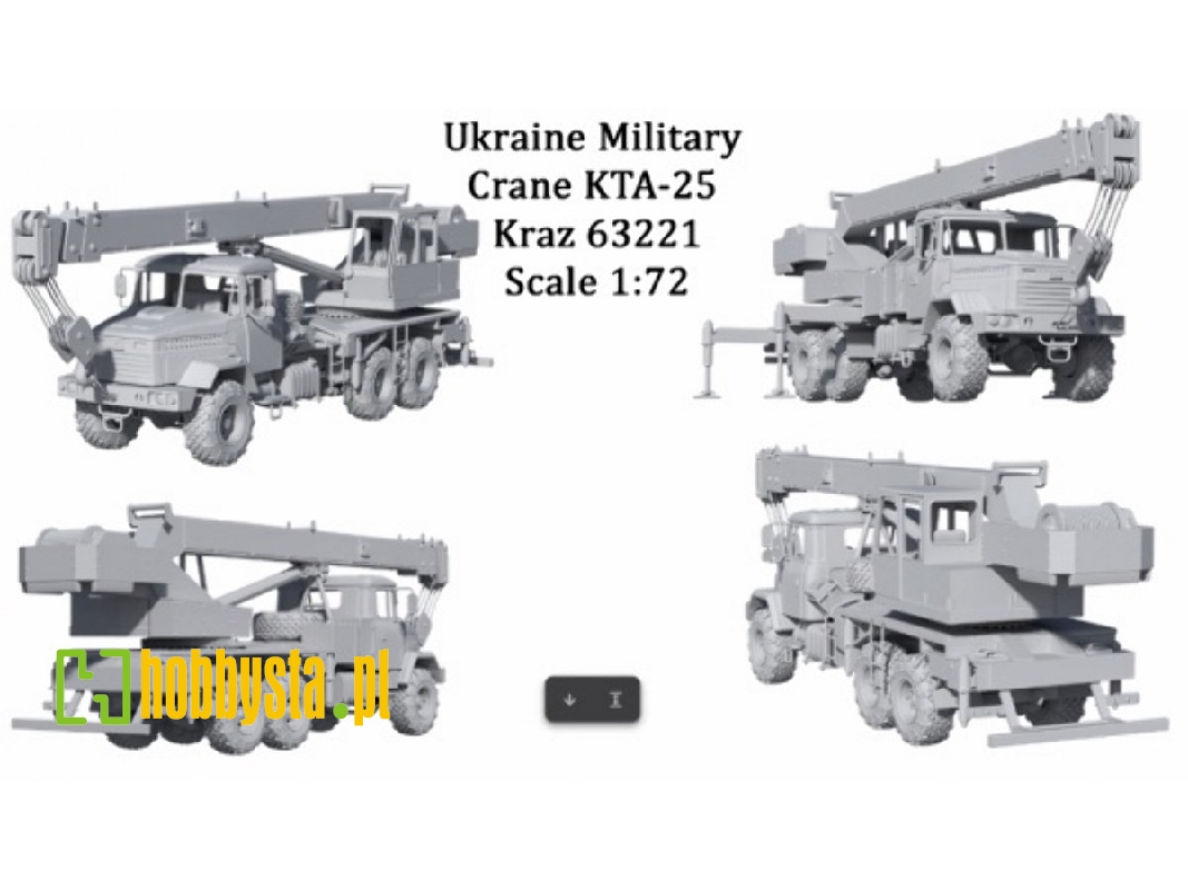 Ukriane Military Crane Kta-25 Kraz 63221 - image 1