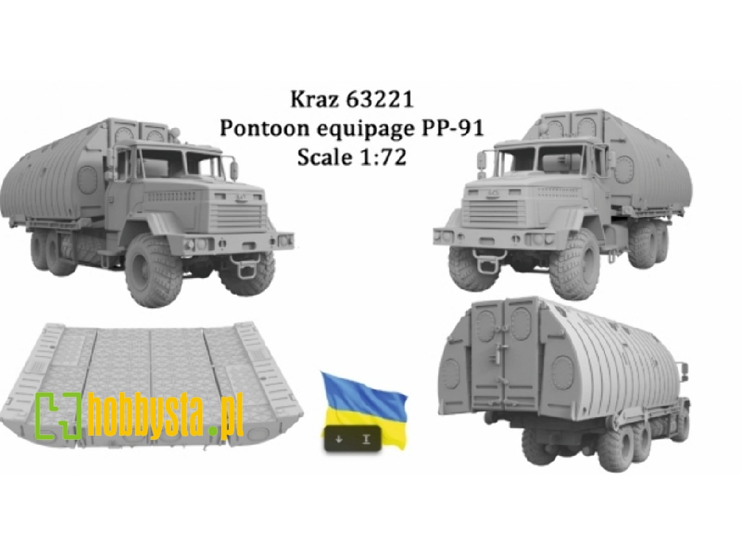 Ukrainian Kraz 63221 Ponton Equipage 99-91 Mobile Pontoon Bridge - image 1