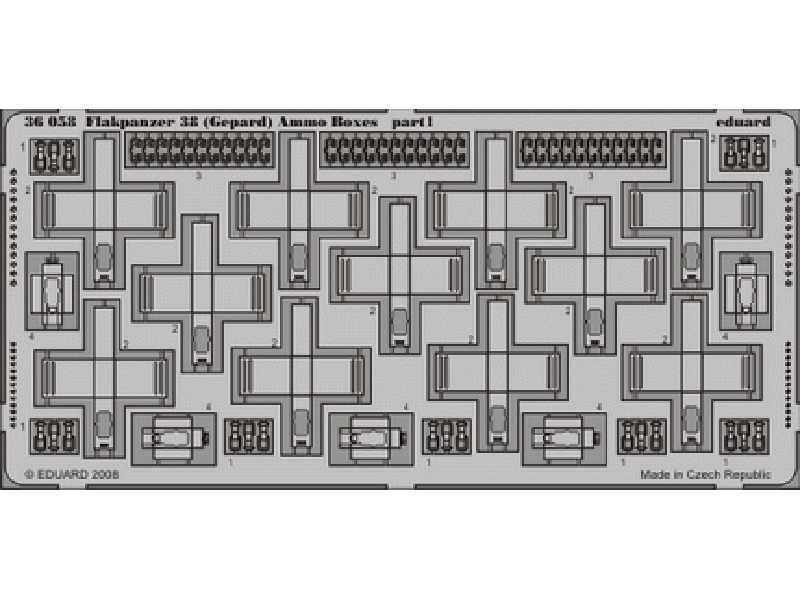 Flakpanzer 38 (Gepard) Ammo.  Boxes 1/35 - Italeri - image 1