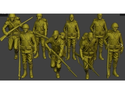 Japanese Infantry Attacking No. 1 (8 Figures) - image 1