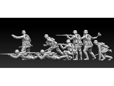 German Assault Infantrymen Attacking Wwi - image 1