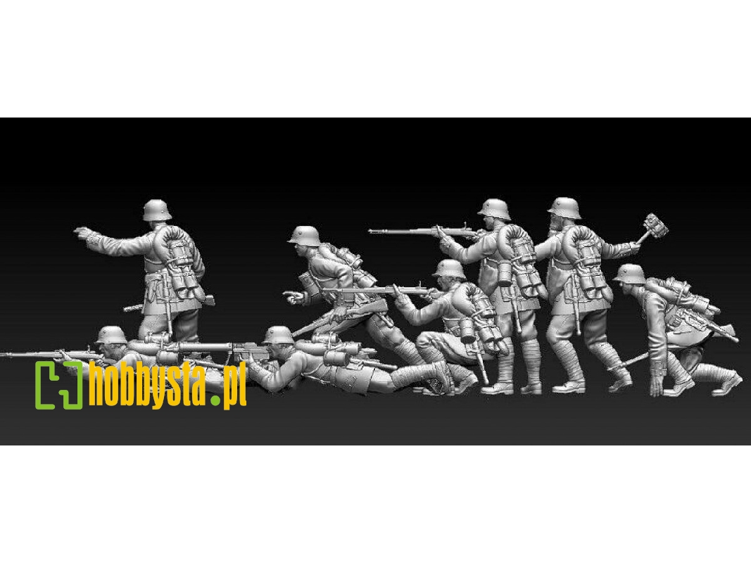 German Assault Infantrymen Attacking Wwi - image 1