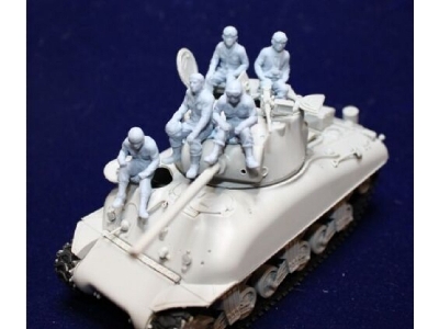 Us Tank Crew Seated On The Tank - image 1