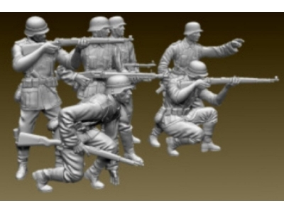 German Wwii Soldiers Attacking (6 Figures) - image 1