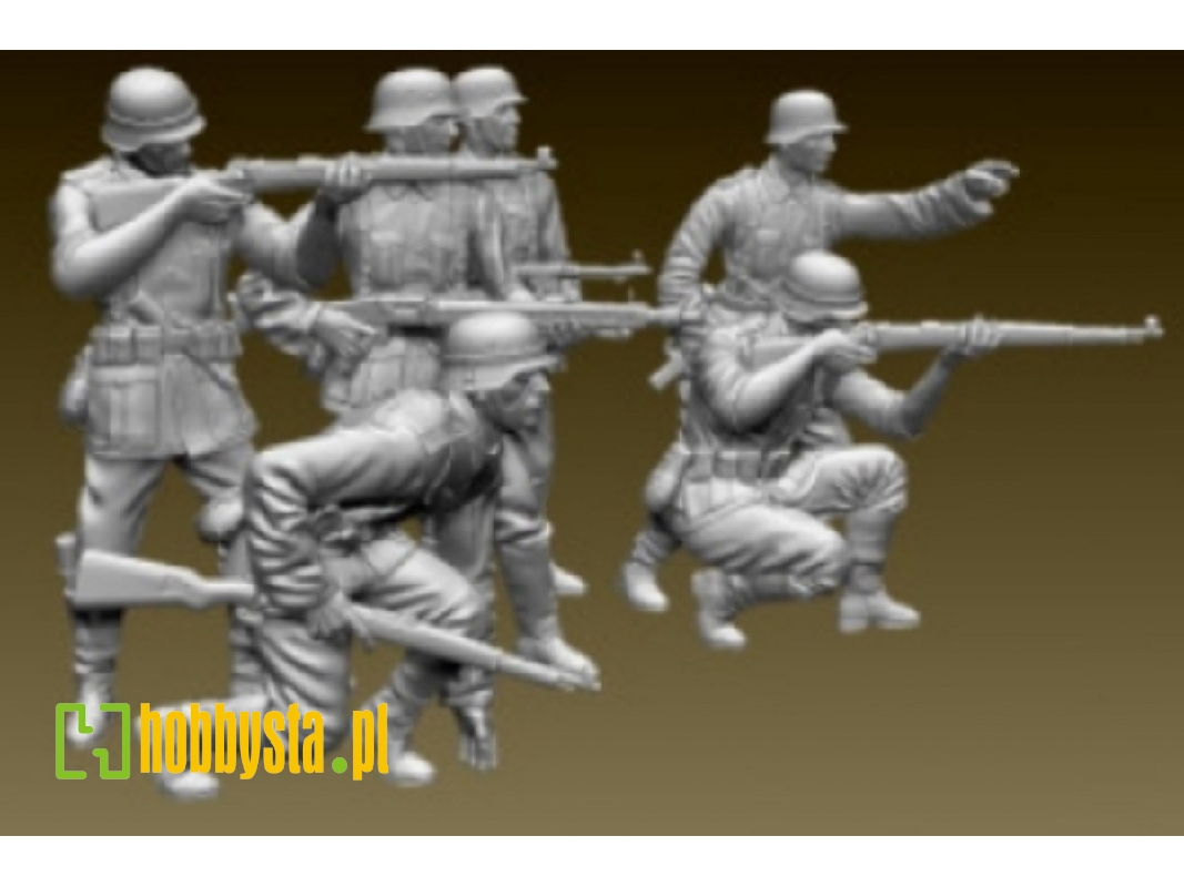 German Wwii Soldiers Attacking (6 Figures) - image 1