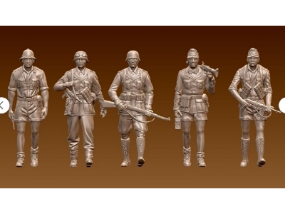 Soldiers Of The Dak Walking (5 Figures) - image 1