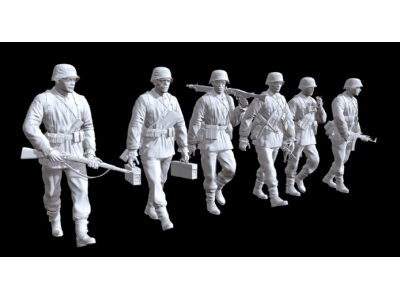Soldiers Of The Waffen Ss Walking (6 Figures) - image 1