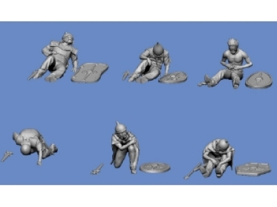 Celts Wounded Or Dead (6 Figures / 3d-printed) - image 1