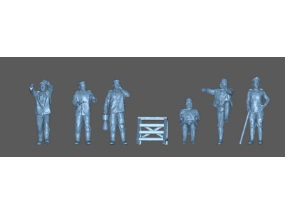 German Wwi Pilots And Mechanics With Leader (6 Figures) - image 1