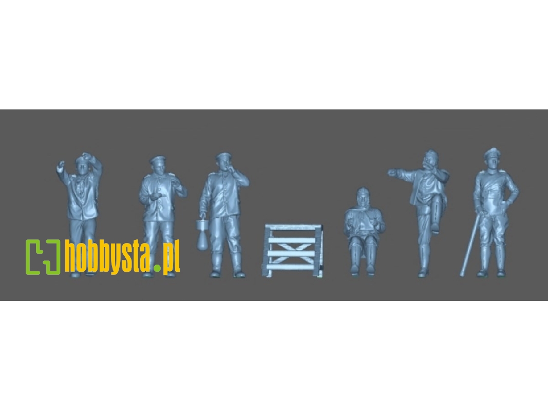 German Wwi Pilots And Mechanics With Leader (6 Figures) - image 1