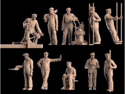 Locomotive Crew (11 Figures) - image 1