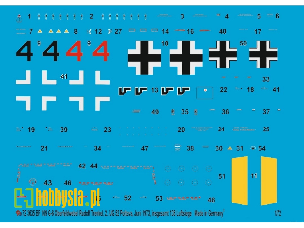 Bf 109 G-6 Oberfeldwebel Rudolf Trenkel, 2./Jg 52 Poltava, June 1943, A Total Of 138 Victories - image 1