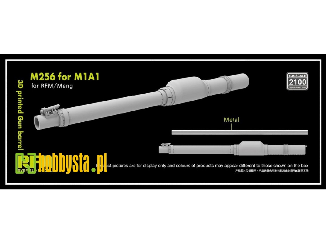 Gun Barrel M256 120mm L/44 For M1a1 Abrams (3d-printed / For Rye Field Model And Meng Kits) - image 1