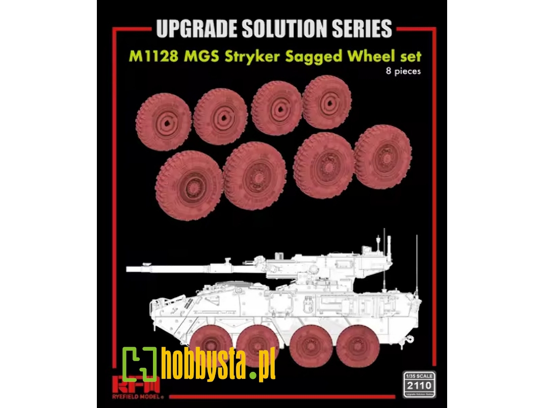 M1128 Mgs - Stryker Sagged Wheel Set (8 Pcs) - image 1