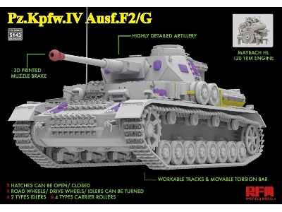 Pz.Kpfw.Iv Ausf.F2 / G With Workable Tracks - image 3