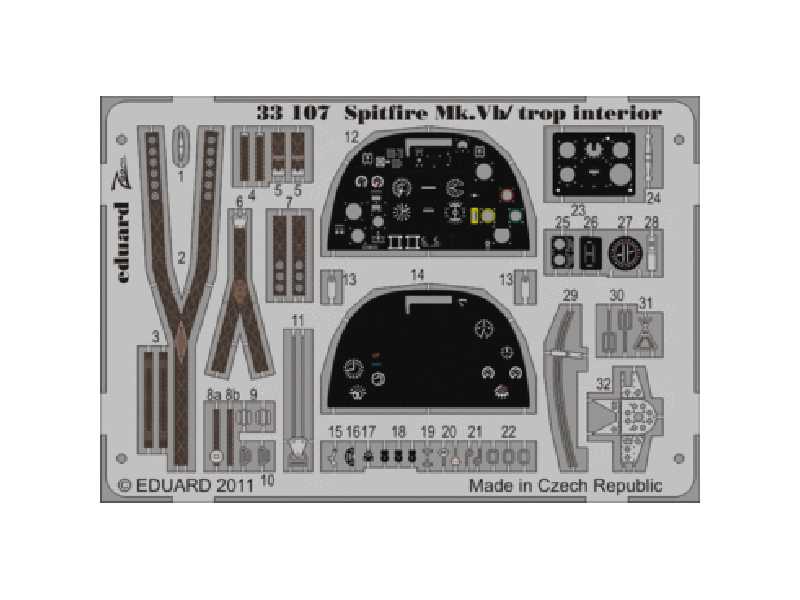 Spitfire Mk. Vb/  trop interior S. A. 1/32 - Hobby Boss - image 1