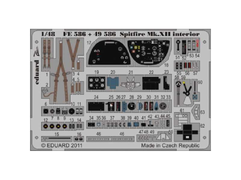 Spitfire Mk. XII interior S. A. 1/48 - Airfix - - image 1