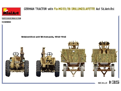 German Tractor With Fia-mg151/20 Drillingslafette Auf Sd.Anh.Ost - image 2