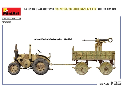 German Tractor With Fia-mg151/20 Drillingslafette Auf Sd.Anh.Ost - image 12