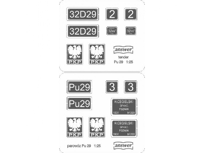 Pu 29 Steam Locomotive - Laser Cut Plates - image 1