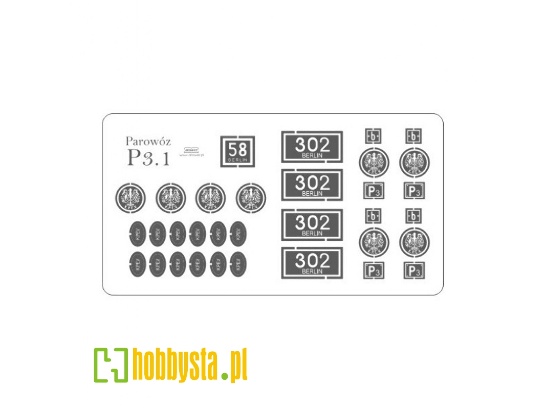 P3 Steam Locomotive - Laser Cut Plates - image 1