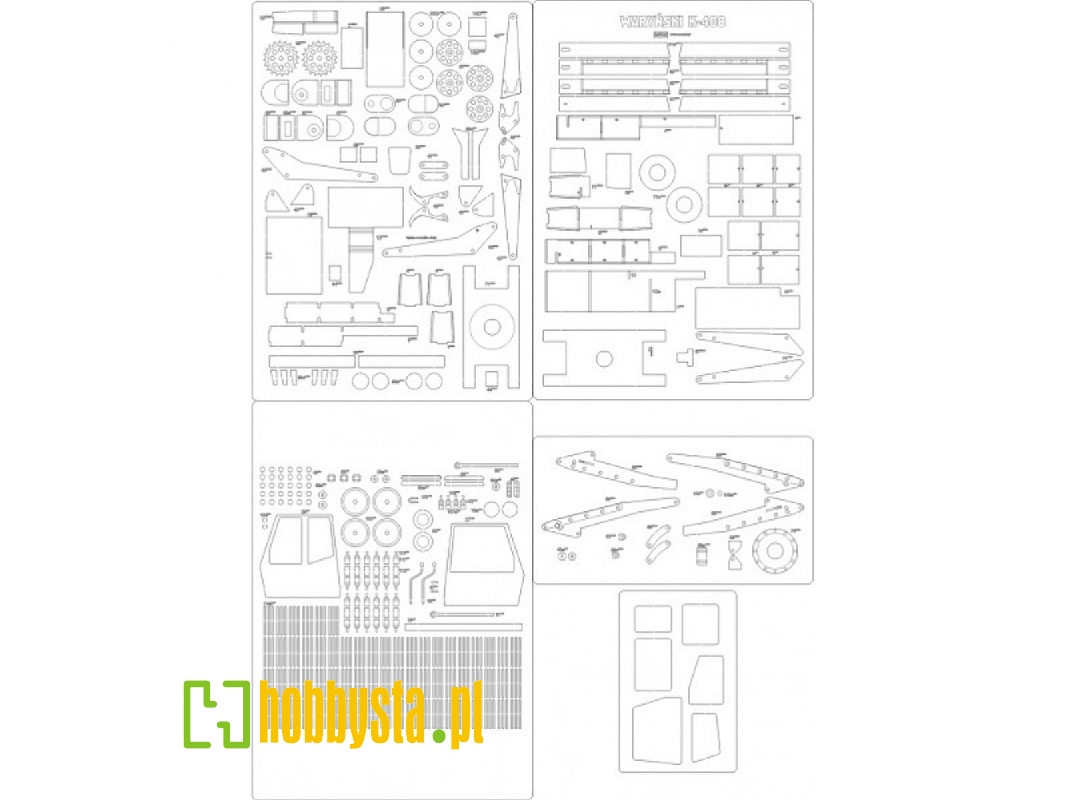 Waryński K-408 - Laser Cut Frames, Details, Treads, Glazing - image 1