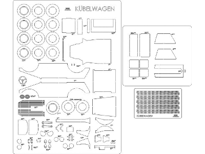 Kübelwagen Type 82 - Laser Cut Frames, Details - image 1