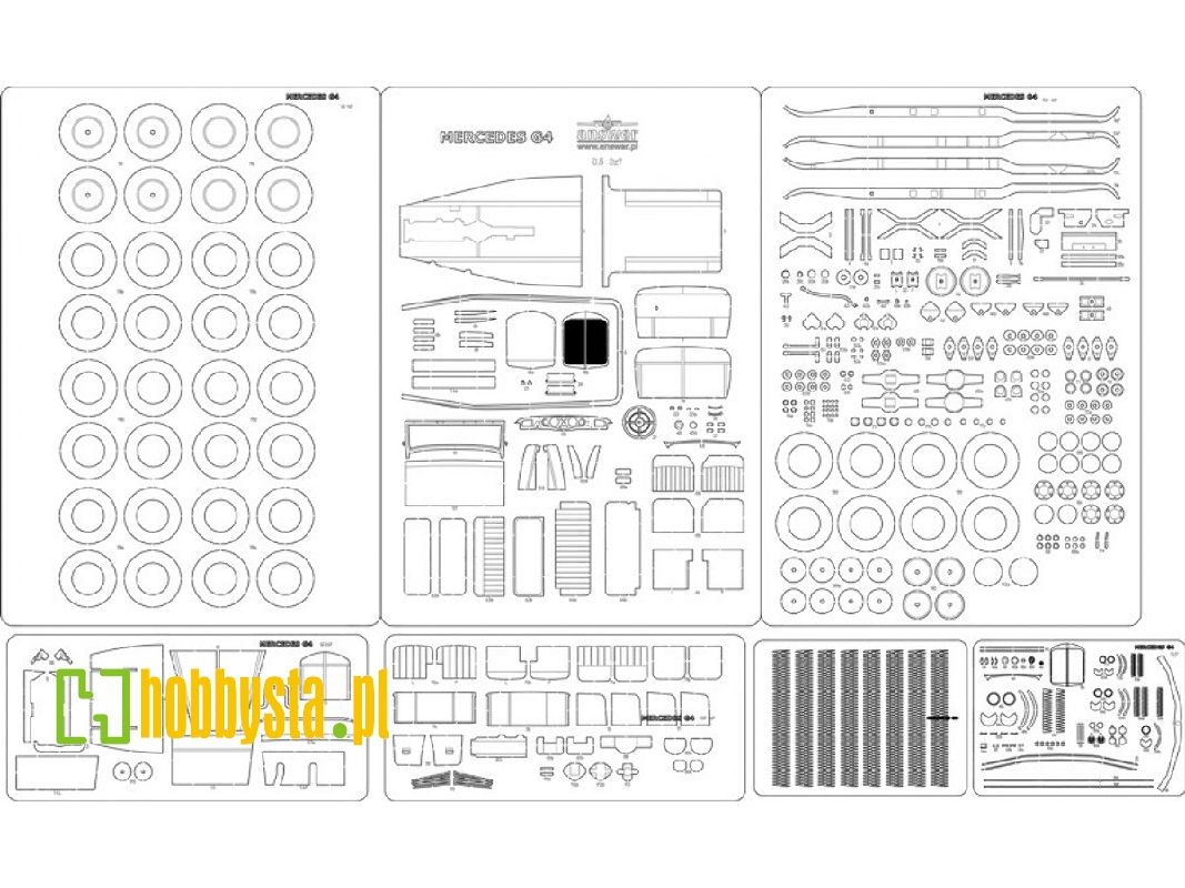 Mercedes-benz W31 Typ G4 - Laser Cut Frames, Details - image 1