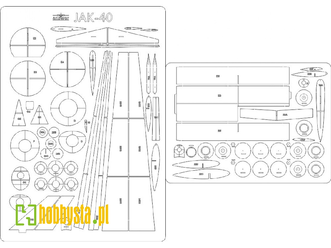 Jak-40 - Laser Cut Frames And Details - image 1