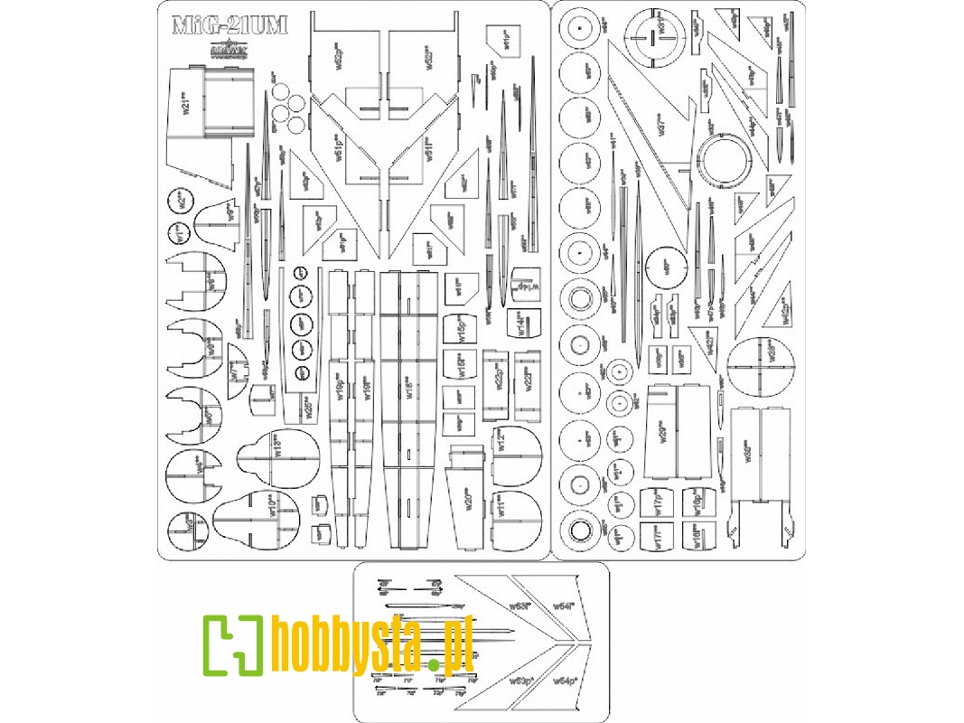 Mig-21 Um - Laser Cut Frames - image 1